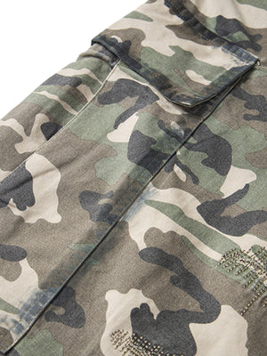 Camouflage Badge Cargo Shorts - thumbnail 6