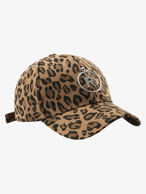 Retro Leopard Print Curved Baseball Cap - thumbnail 1