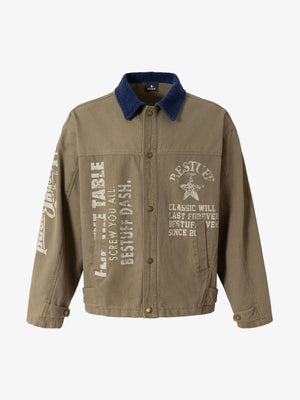 High Street Patchwork Collar Printed Work Jacket - thumbnail 1