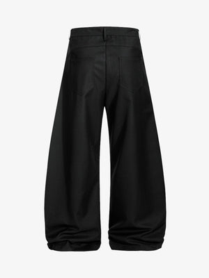 Double Waistband Panel Strap Barrel Pants - thumbnail 2