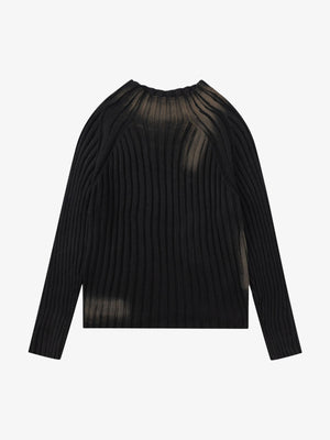 Retro Striped Spray Color Sweater - thumbnail 5