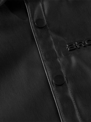 Cleanfit Short-Sleeve PU Leather Shirt - thumbnail 7