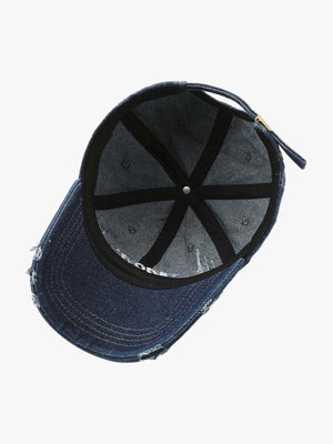 1989 Embroidery Distressed Denim Baseball Cap - thumbnail 5