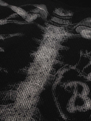 Skeleton Graphic Waffle Sweatshirt - thumbnail 14
