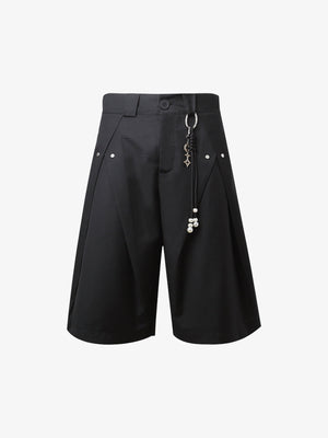 Vintage Deconstructed Pleated Shorts - thumbnail 1