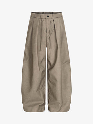 Pleated Drawstring Scimitar Track Pants - thumbnail 1