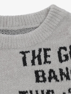 Embroidered Letter Knit Sweater - thumbnail 5