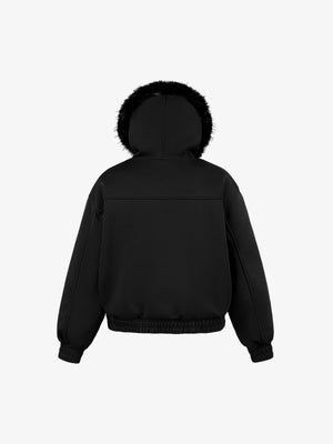 Vintage Patchwork Fur Hooded Cotton Jacket - thumbnail 4