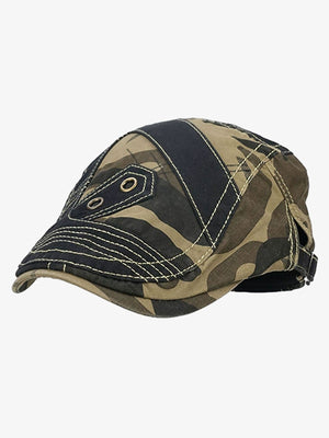 Camouflage Metal Patch Design Duckbill Forward Cap - thumbnail 1