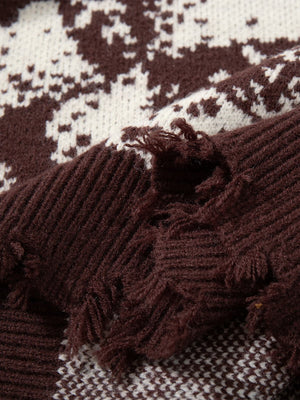 Dark Street Skull Frayed Hem Sweater - thumbnail 11