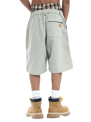 Retro Structured Design Cargo Shorts - thumbnail 8