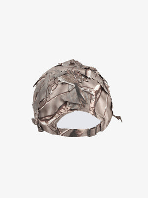 Baseball Cap mit 3D-Blatt-Camo und Strapback – Braun, Rückansicht | XoKool