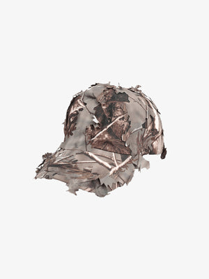 Baseball Cap mit 3D-Blatt-Camo und Strapback – Braun, Seitenansicht schräg | XoKool