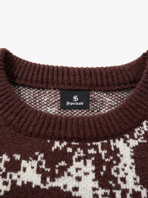 Dark Street Skull Frayed Hem Sweater - thumbnail 5