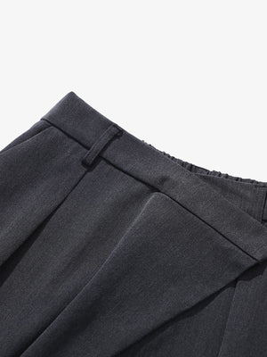 Retro Asymmetric Waist Loose Wide-Leg Trousers - thumbnail 7