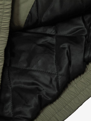 Retro Badge Embroidered Fur Collar Bomber Jacket - thumbnail 7