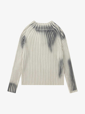 Retro Striped Spray Color Sweater - thumbnail 1