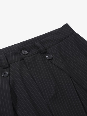 Retro Structured Asymmetric Baggy Pants - thumbnail 5