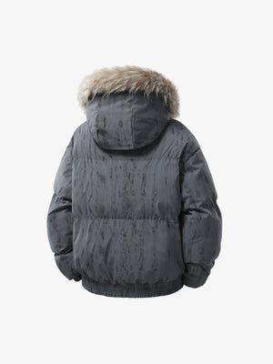 Vintage Fur Collar Hooded Cotton Jacket - thumbnail 6