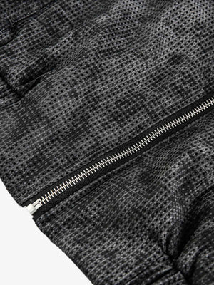 Dark Deconstructed Split Stand Collar Jacket - thumbnail 5