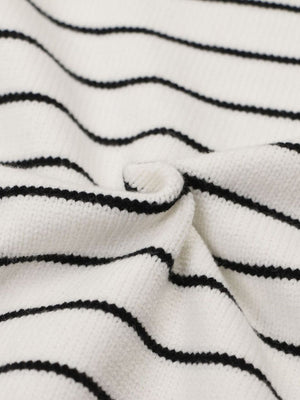 Striped Star Jacquard Loose Knitted Sweater - thumbnail 7