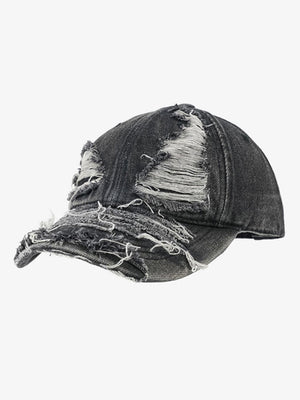 Retro Distressed Street Denim Baseball Cap - thumbnail 1