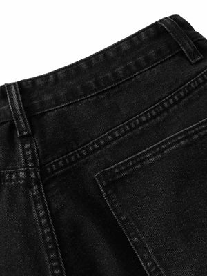 Jorts de cuadros – detalle de la cintura trasera y el bolsillo | XoKool