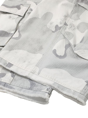 Graue Camo Shorts – Saum im Detail | XoKool