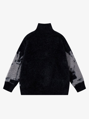 Street Subculture Angel Jacquard Cardigan Sweater - thumbnail 5