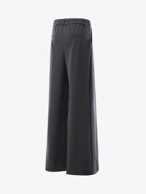 Retro Asymmetric Waist Loose Wide-Leg Trousers - thumbnail 4