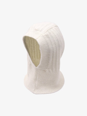 Vintage Ribbed Knit Balaclava Hood Hat - thumbnail 3