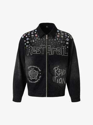Spray-Dyed Gradient Multi-Layered Print Jacket - thumbnail 1