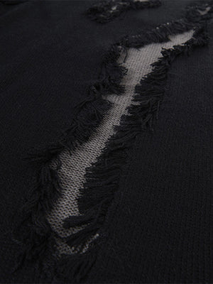 Vintage Street Distressed Ripped Knit Sweater - thumbnail 35