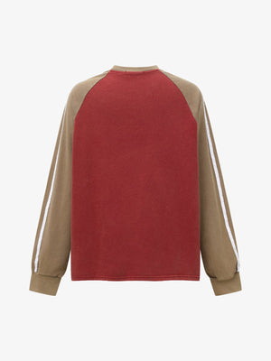 Retro Distressed Motorcycle Colorblock Sweatshirt - thumbnail 10