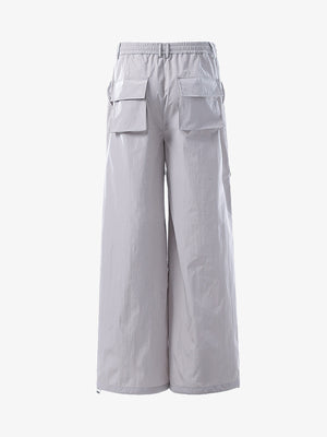 Vintage Drawstring Draped Embroidered Wide Leg Pants - thumbnail 5
