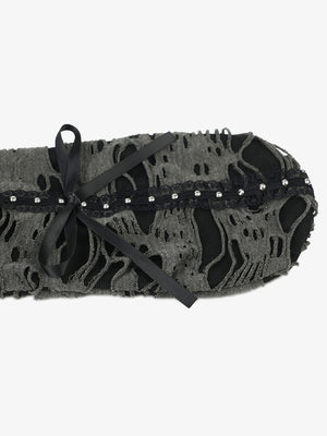 Punk Gothic Lace-Up Bow Earflap Trapper Hat - thumbnail 9