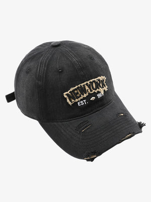 Vintage Washed Distressed Letter Embroidery Baseball Cap - thumbnail 5