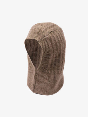 Vintage Ribbed Knit Balaclava Hood Hat - thumbnail 2