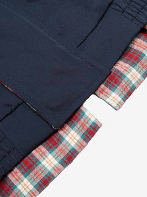 Faux Two-Piece Plaid Layered Workwear Jacket - thumbnail 7