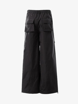 Vintage Drawstring Draped Embroidered Wide Leg Pants - thumbnail 4