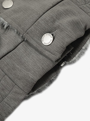Vintage Dual-layer Collar Fleece-lined Zipper Jacket - thumbnail 12