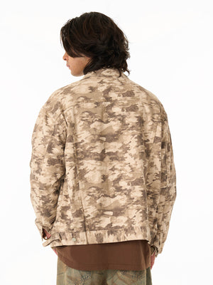 Camouflage Multi-Pocket Work Denim Jacket - thumbnail 4
