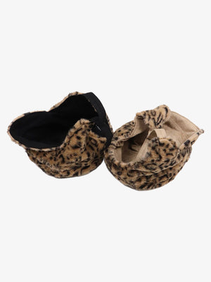 Retro Leopard Plush Earmuff Winter Hat - thumbnail 4