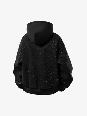 Retro Rhinestone Double Zipper Cotton Jacket - thumbnail 2