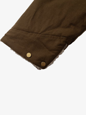 Vintage Workwear Patch Lamb Fleece Long Parka Jacket - thumbnail 13