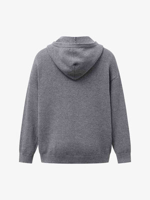 Vintage Patch Embroidered Hooded Sweater - thumbnail 2