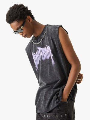 Camiseta sin mangas Heart Break – en modelo, tres cuartos | XoKool