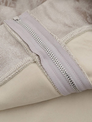 Cheetah Zipper Cardigan Fur Hooded Jacket - thumbnail 7