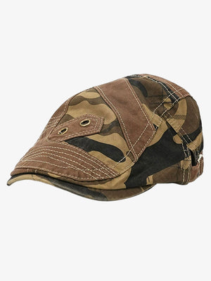 Camouflage Metal Patch Design Duckbill Forward Cap - thumbnail 3