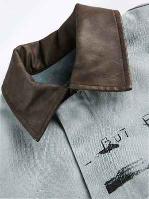 Vintage Washed Distressed Barn Work Jacket - thumbnail 3